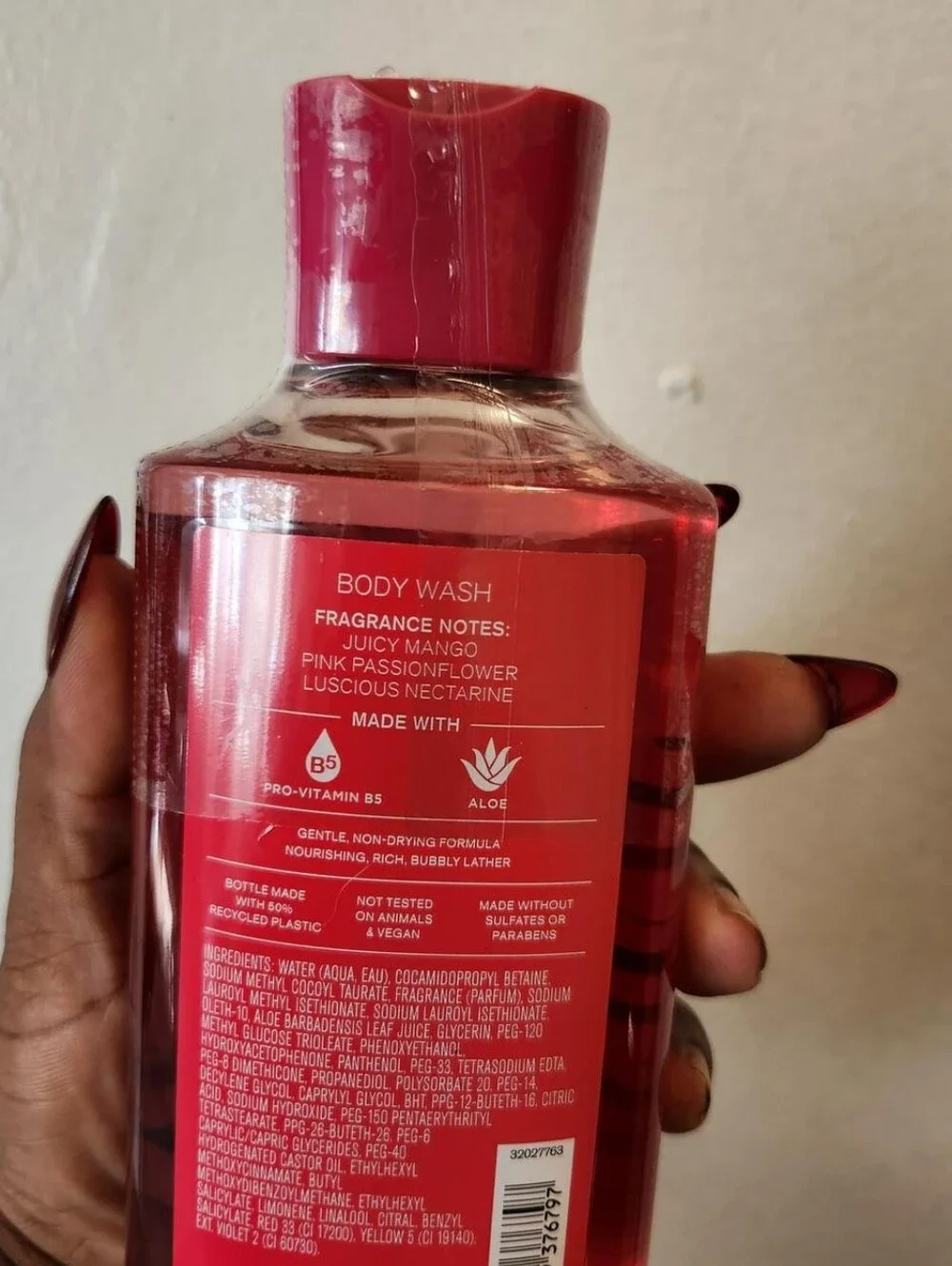 Bath & Body Works Bali Mango body wash with pro-vitamin B5 and aloe